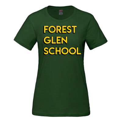 Ladies RING SPUN Combed Cotton Crewneck T-Shirt Thumbnail